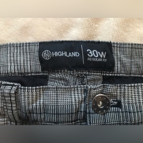 Gray Plaid Pants with Red Stripe - Picture 5 of 5